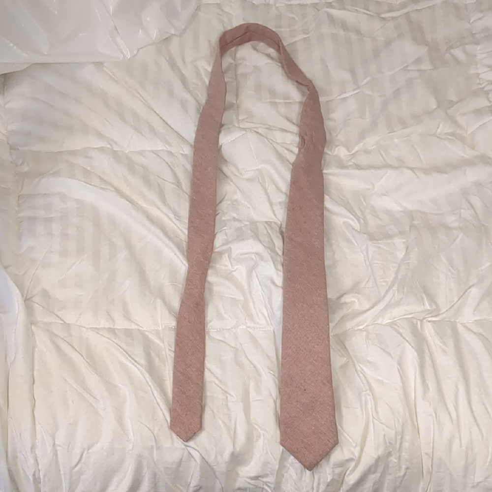Tan Cotton Necktie Elegant Accessory